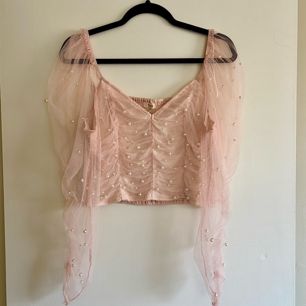 Pink Pearl Crop Top